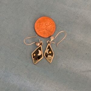 Elegant Gold and Silver Geometric Earrings